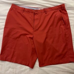 Peter Millar Red Salem High Drape Performance Golf Shorts Size 46